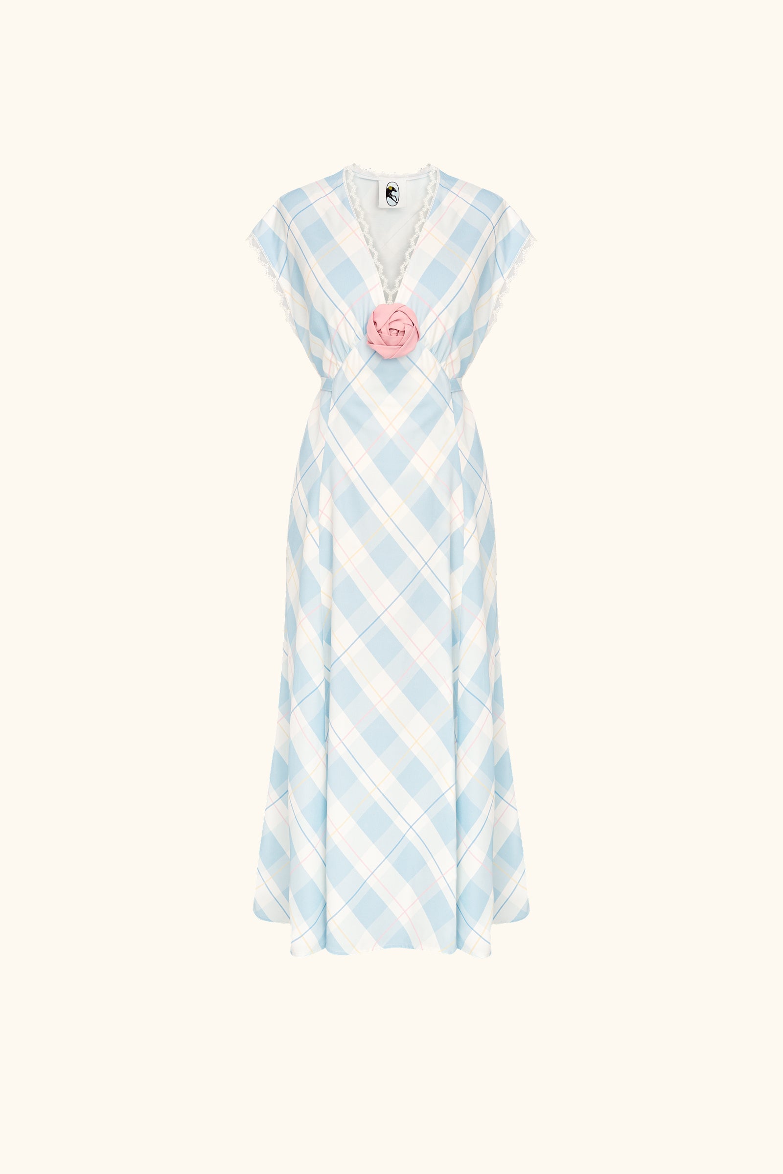 Genus Floral-Appliqué Midi Dress