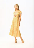 Genus Floral-Appliqué Midi Dress