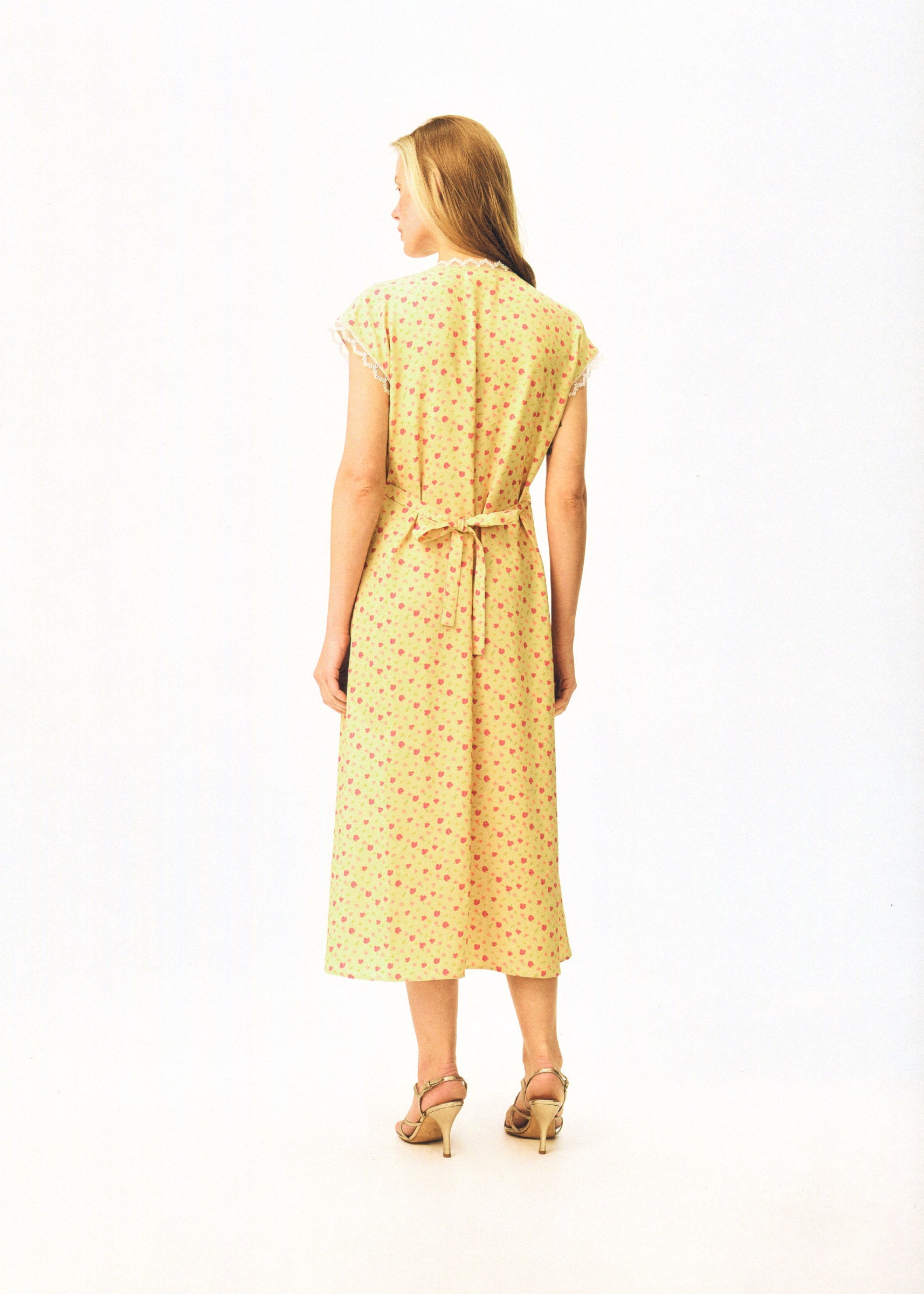 Genus Floral-Appliqué Midi Dress
