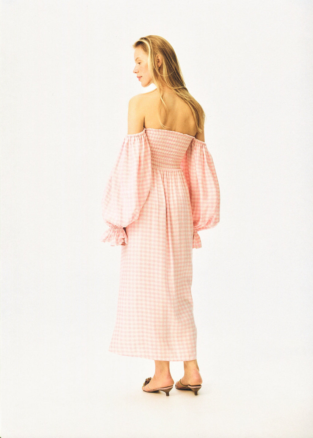 Atlanta Rose-Appliqué Off-the-Shoulder Dress