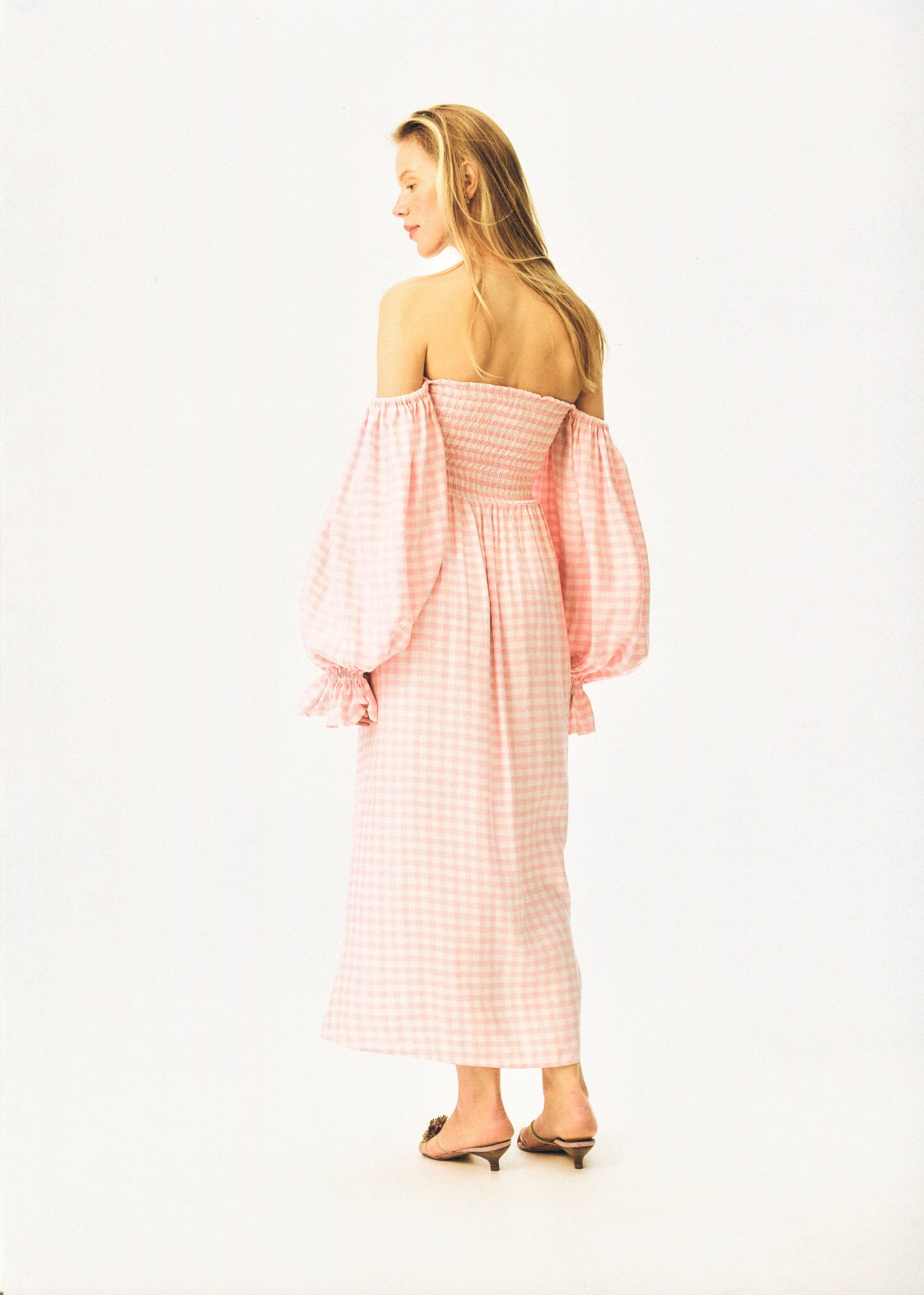 Atlanta Rose-Appliqué Off-the-Shoulder Dress