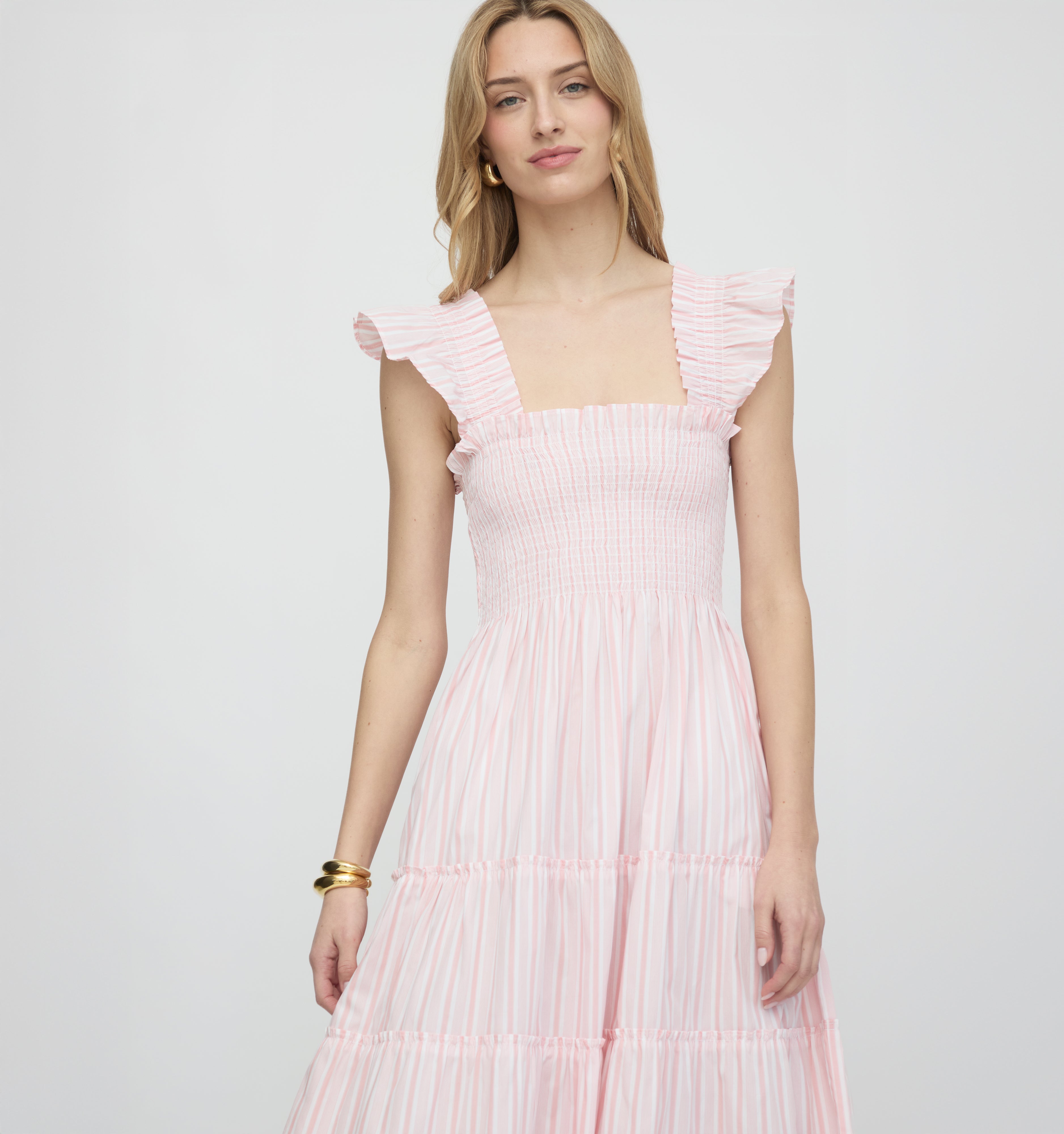 The Ellie Nap Dress - Pink Variegated Stripe