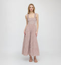 The Goldie Nap Dress - Cognac Gingham