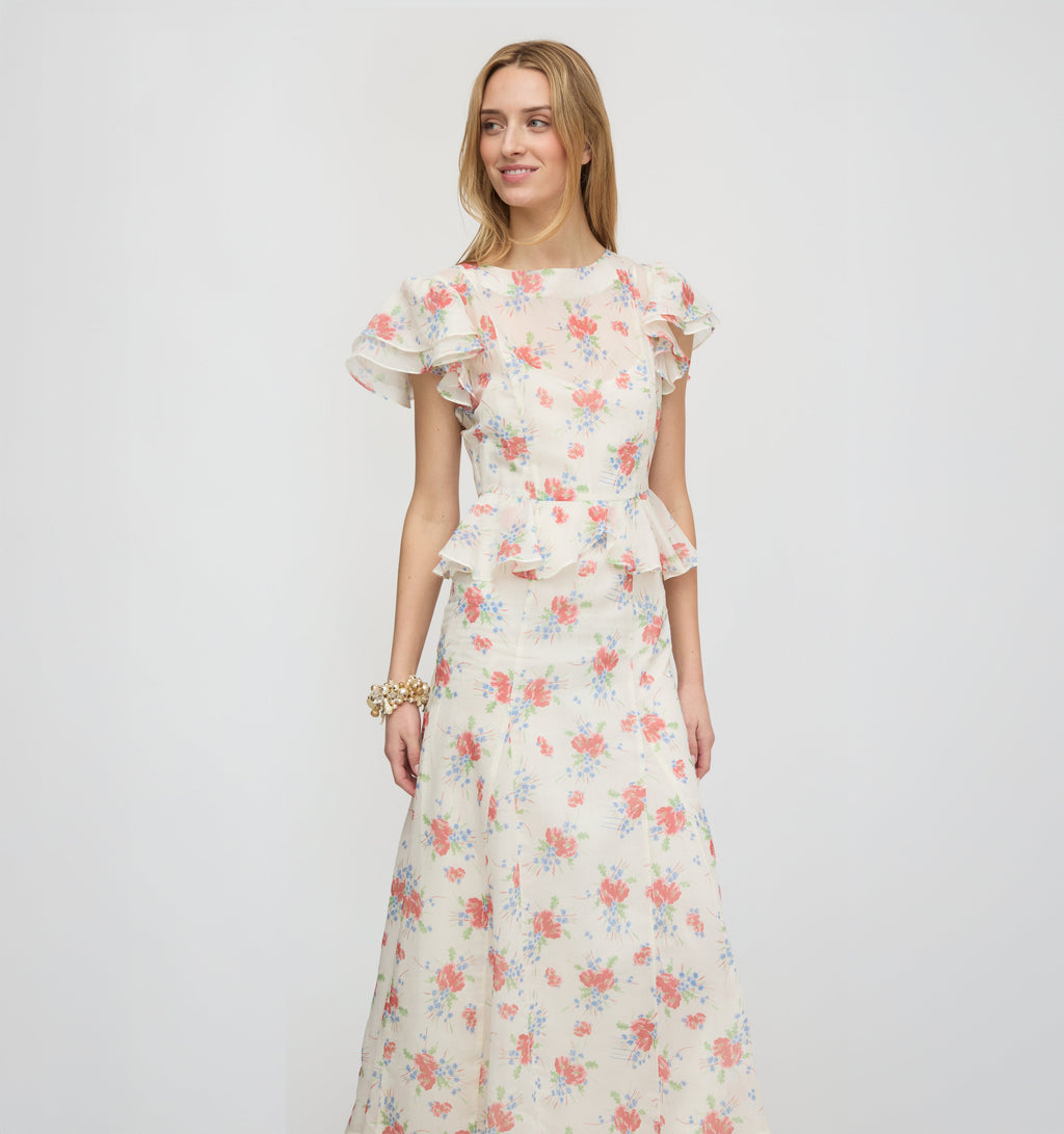 The Halston Dress - Sunburst Blossoms