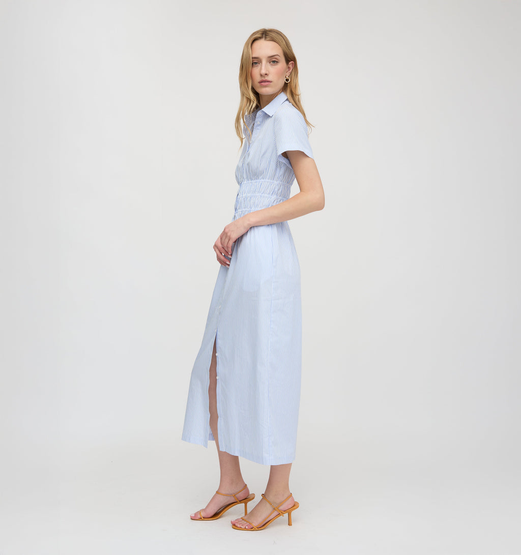 The Jamie Nap Dress - Blue/White Stripe