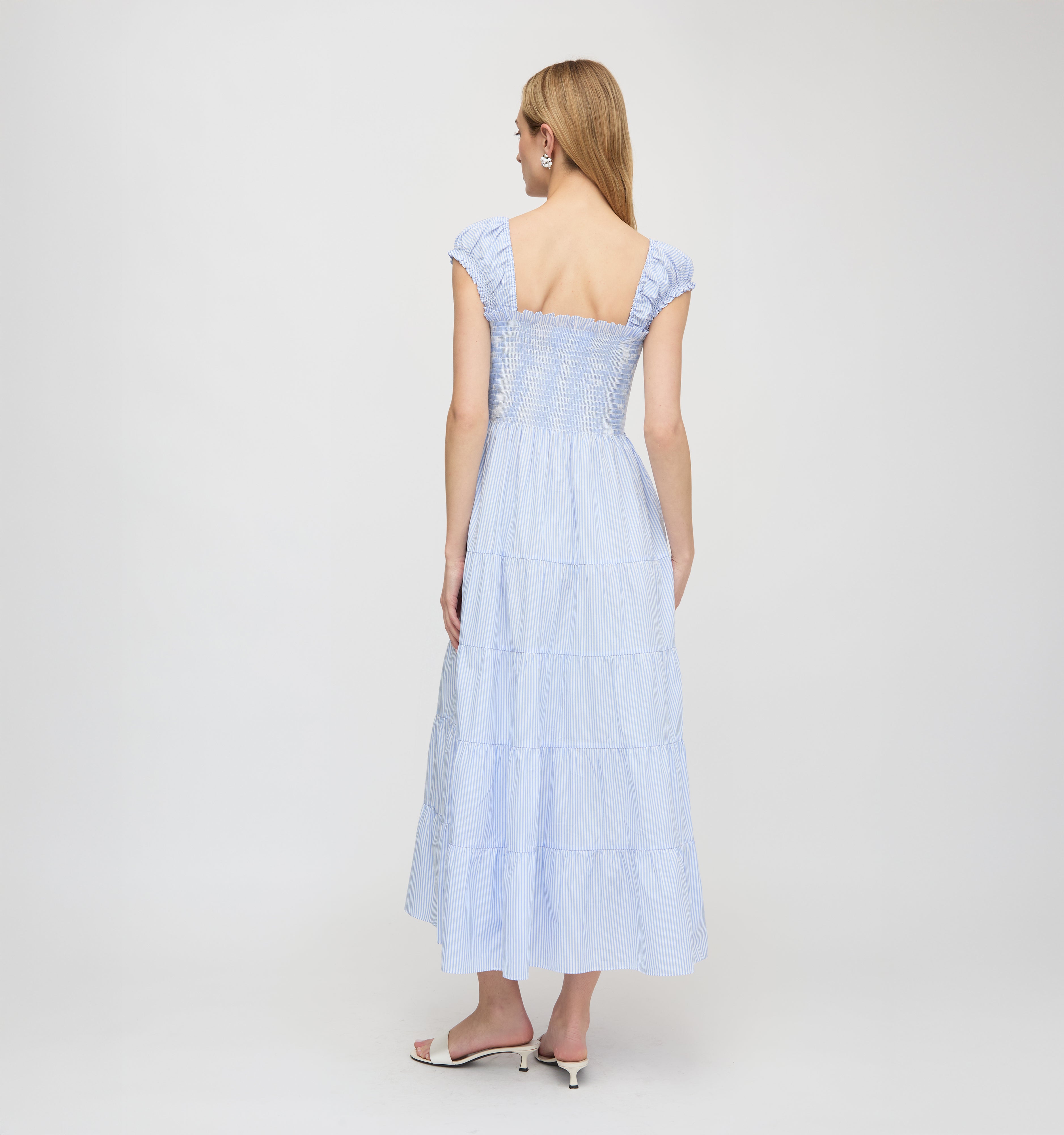 The Stella Nap Dress - Blue/White Stripe