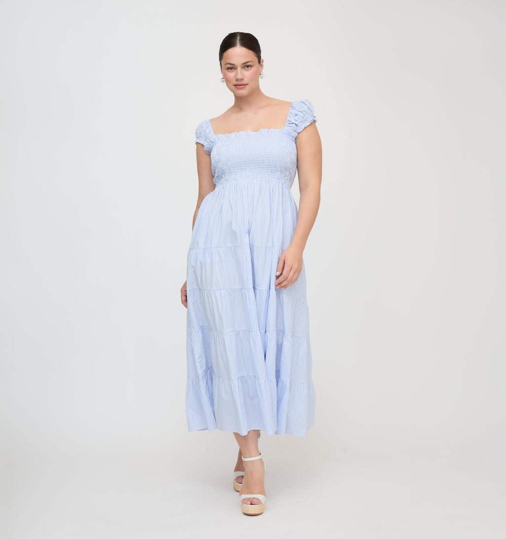 The Stella Nap Dress - Blue/White Stripe