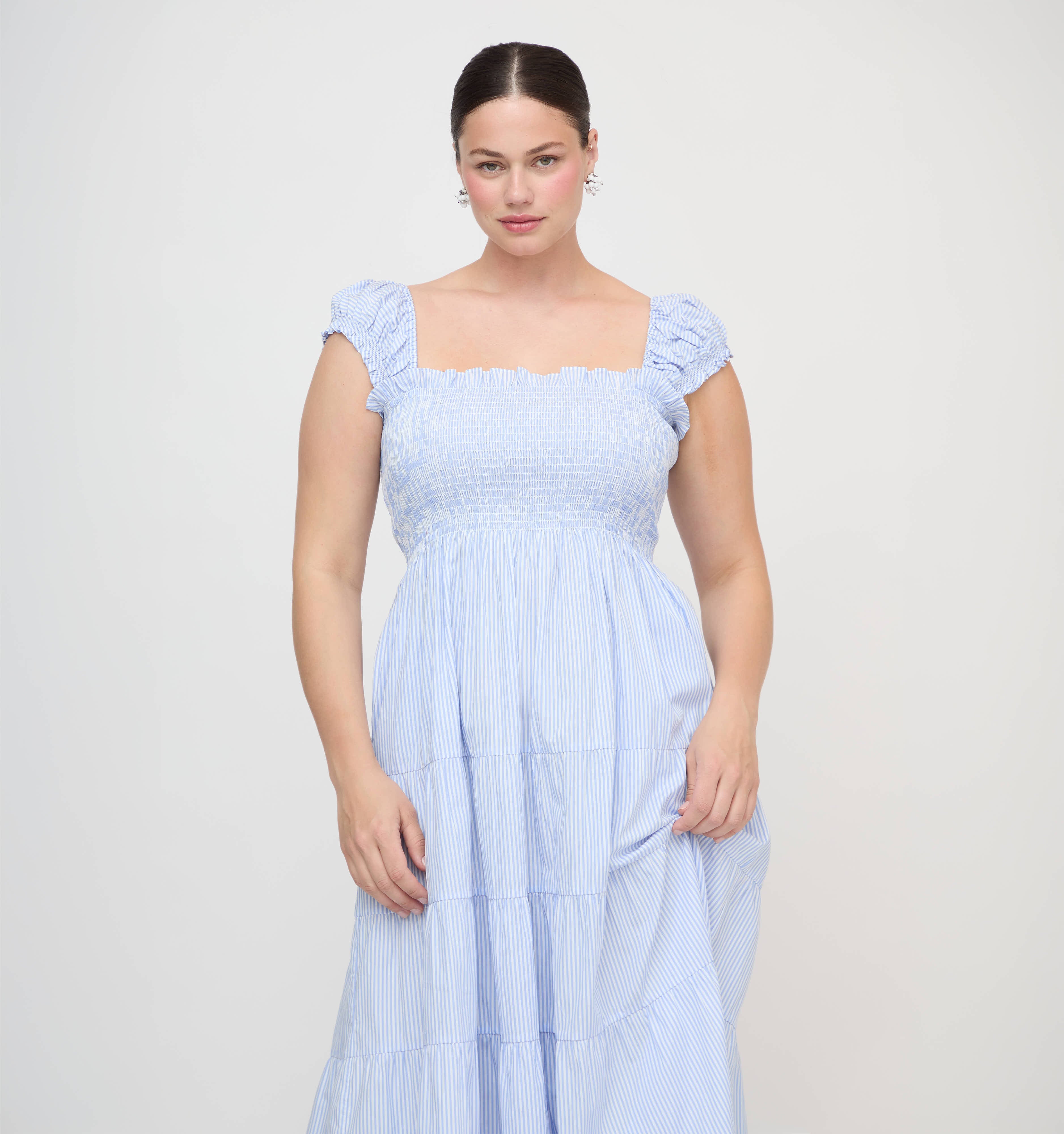 The Stella Nap Dress - Blue/White Stripe