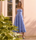 The Margot Dress - Blue Arcadia Border